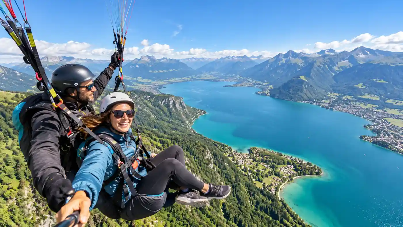Parapente à Annecy : baptême, prix et vol au-dessus du lac
