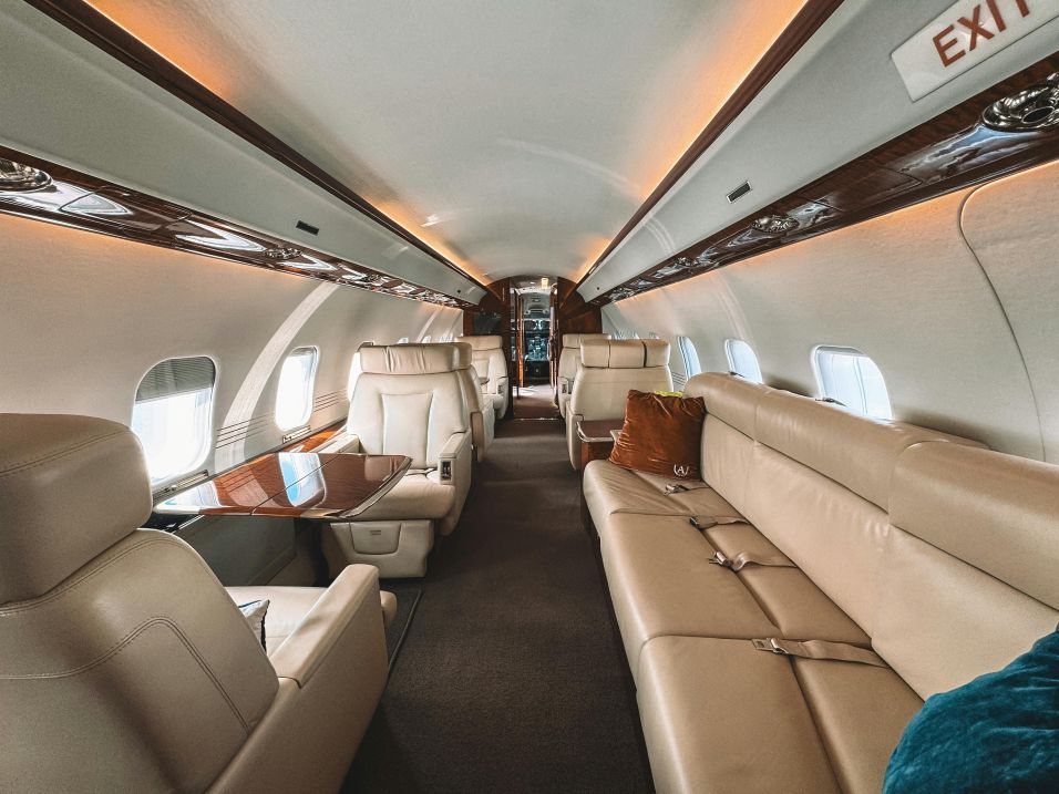 cabine d'un jet privé