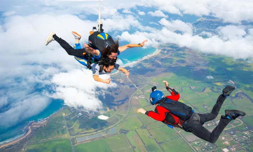 Saut en parachute tandem