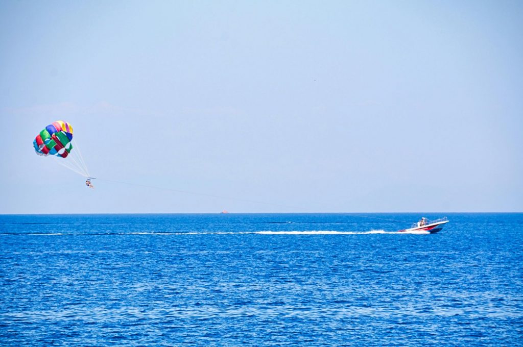 Parachute ascensionnel en vol