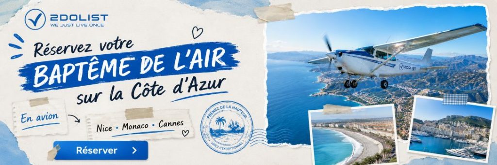 Bannière vol sur la cote d'azur