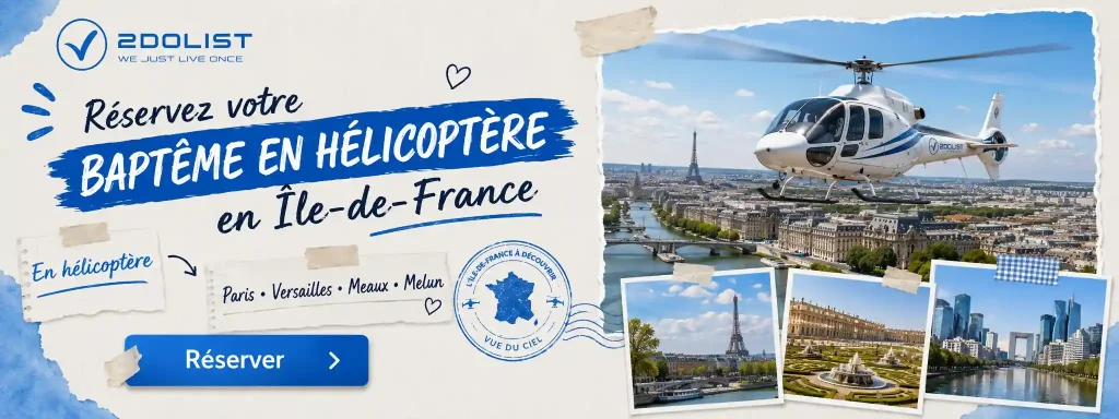 bannière vol en hélicoptère en Ile de France